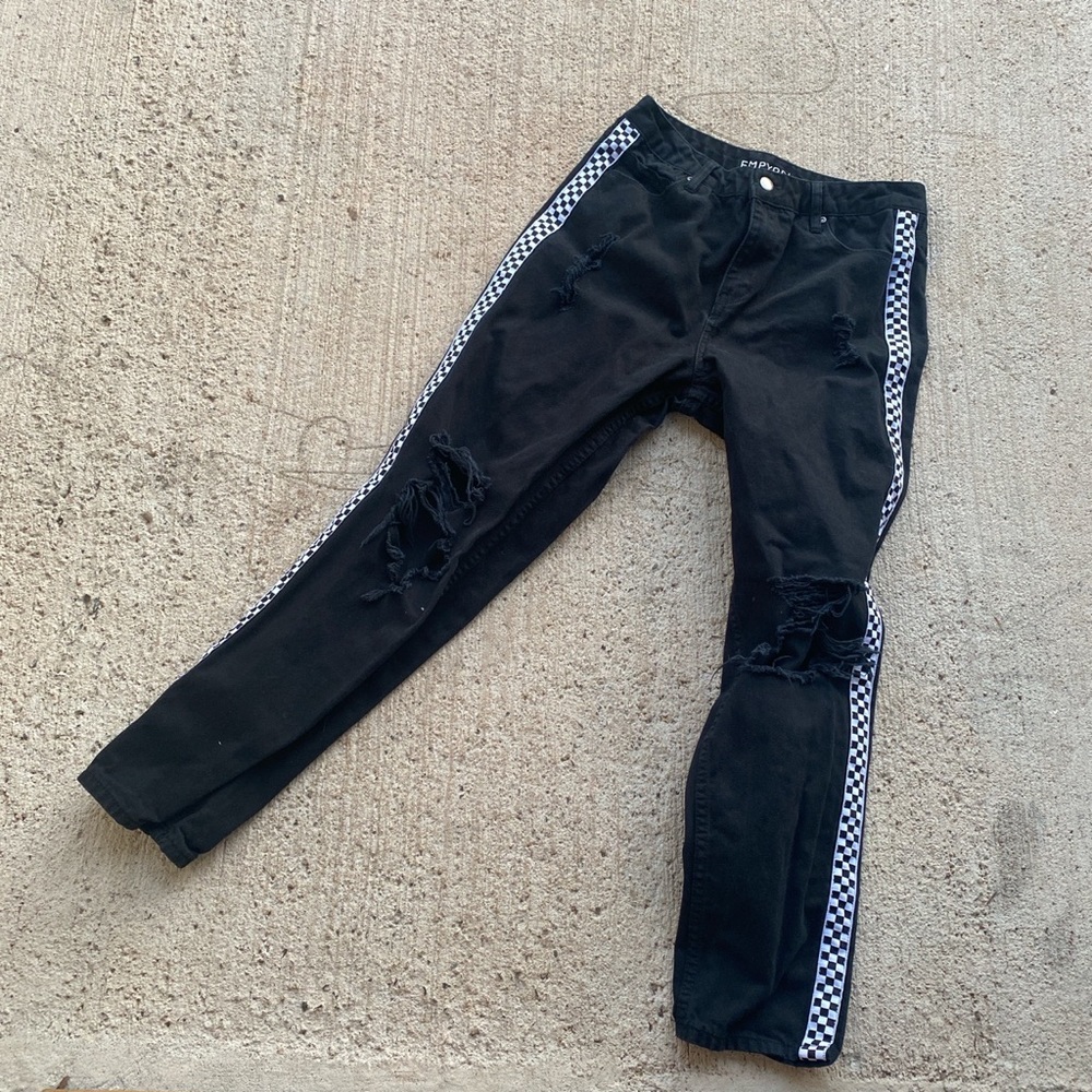 Checkered Jeans - image 1